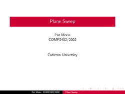 Plane Sweep - Computational Geometry Lab