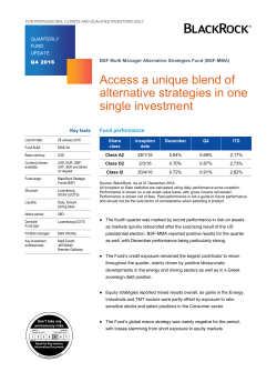 Access a unique blend of alternative strategies in one