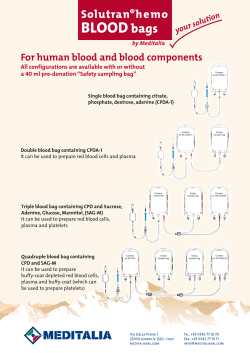 BLOOD bags - Meditalia Srl