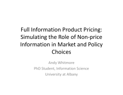 Full Information Product Pricing: Simulating the Role of Non