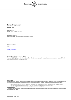 Tilburg University Competitive pressure Boone, Jan