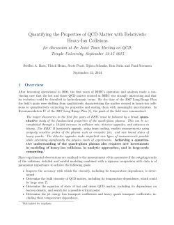 Toward Quantitative Conclusions from Heavy Ion Conclusions