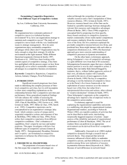 Four Different Types of Competitive Actions Jay Lee, California State