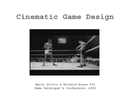 Cinematic Game Design Presentatin