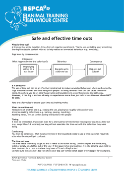 Safe and effective time outs