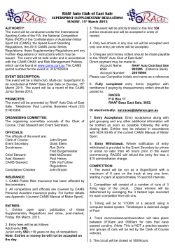 RACES SuperSprint Supp Regs