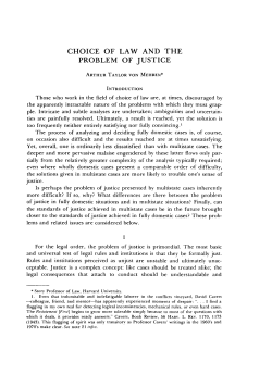 Choice of Law and the Problem of Justice