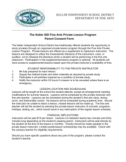KELLER INDEPENDENT SCHOOL DISTRICT DEPARTMENT OF