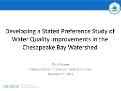 Developing a Stated Preference Study of Water