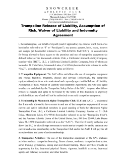Trampoline Release Assumption Waiver and Indemnity 9-10-14