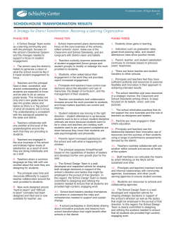SCHOOLHOUSE TRANSFORMATION RESULTS A Strategy for