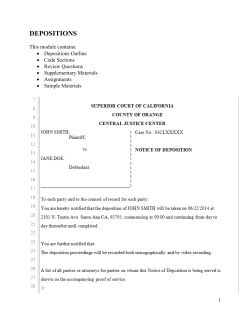the deposition officer - Legal Aid Society of Orange County