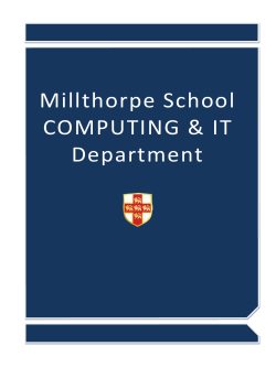 Millthorpe School ICT Department