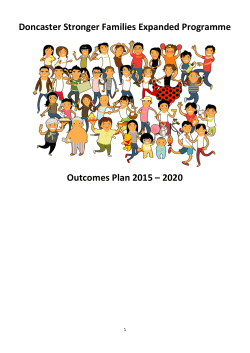 Doncaster Stronger Families Expanded Programme Outcomes Plan