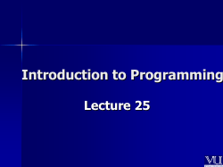 Introduction to programming