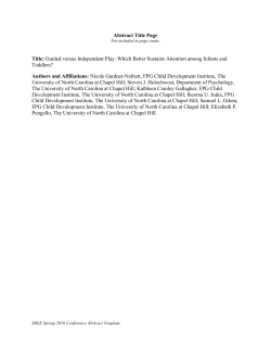 Guided versus Independent Play