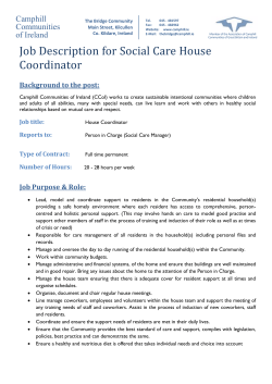 Meeting the personal care and welfare needs of residents