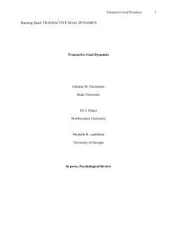 Transactive Goal Dynamics - Faculty Websites: Weinberg