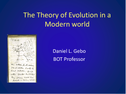 The Theory of Evolution in a Modern world
