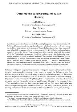 Outcome and cue properties modulate blocking