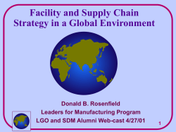 Strategies for Global Manufacturing Networks - LGO