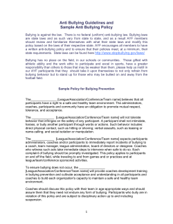 Anti-Bully Policy