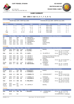 game summary sui - usa 4 - 5 (0 - 0 , 3 - 1 , 1 - 3 , 0