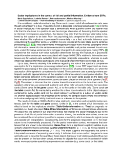 Scalar implicatures in the context of full and partial