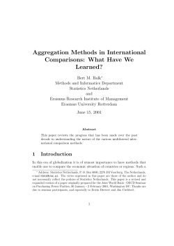 Aggregation Methods in International Comparisons