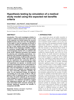 Hypothesis testing by simulation of a medical study