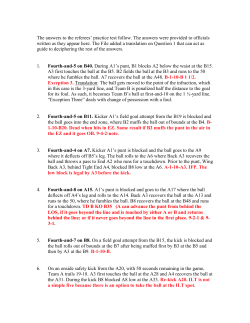 The answers to the referees` practice test follow. The