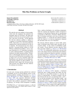 Min-Max Problems on Factor-Graphs