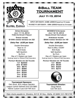 8-Ball TEAM TOURNAMENT