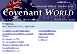 In this issue... - Covenant Players