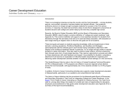 Career Development Education Guide/Glossary
