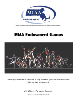 MIAA Endowment Games