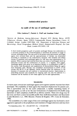 Antimicrobial practice An audit of the use of antifungal agents