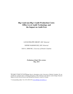 Auditor Size and Audit Quality Revisited