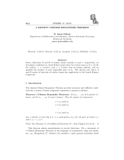 A22 INTEGERS 14 (2014) A DENSITY