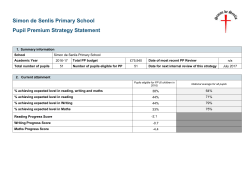 Pupil Premium Strategy Report - Simon De Senlis Primary School