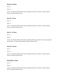 6 Format &ndash; Double Round Robin within District, Single Round Robin