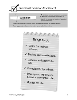 Functional Behavior Assessment