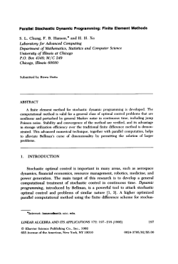 Parallel Stochastic Dynamic Programming: Finite