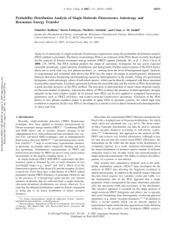Probability Distribution Analysis of Single-Molecule