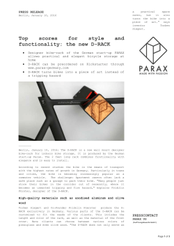 PRESS RELEASE Berlin, January 10, 2016 Top scores for style and