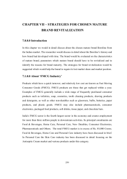 chapter vii &ndash; strategies for chosen mature brand