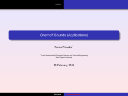 Chernoff Bounds (Applications)