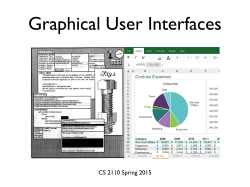 Graphical User Interfaces - Cornell Computer Science