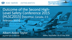 Outcome of the Second High- Level Safety Conference 2015