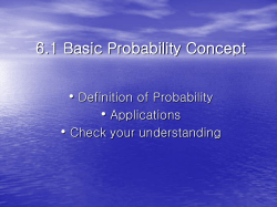6.1 Basic Probability Concept